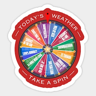 Funny Weather Shirt. Sticker